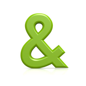 Green Ampersand Symbol
