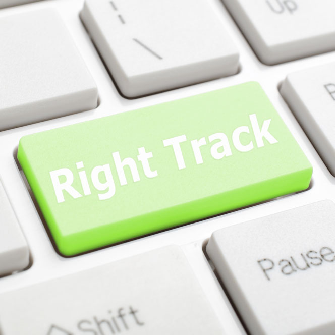 Keyboard with 'Right Track' key